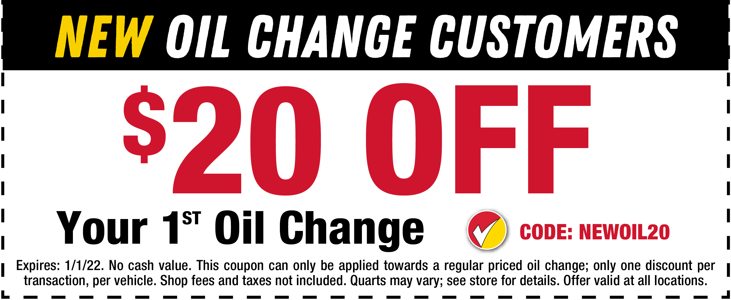 take five coupons for oil change